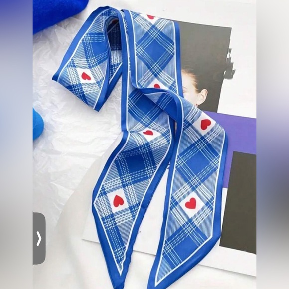 Blue Patterned 4 Scarves Set 34 - Picture 2 of 5